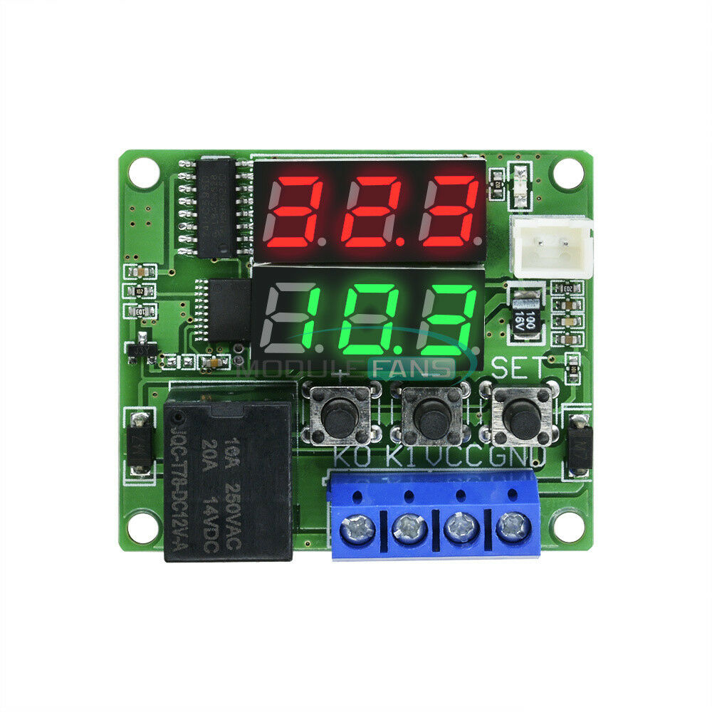 DC 12V Relay Dual LED Digital Thermostat Temperature Control Switch Sensor