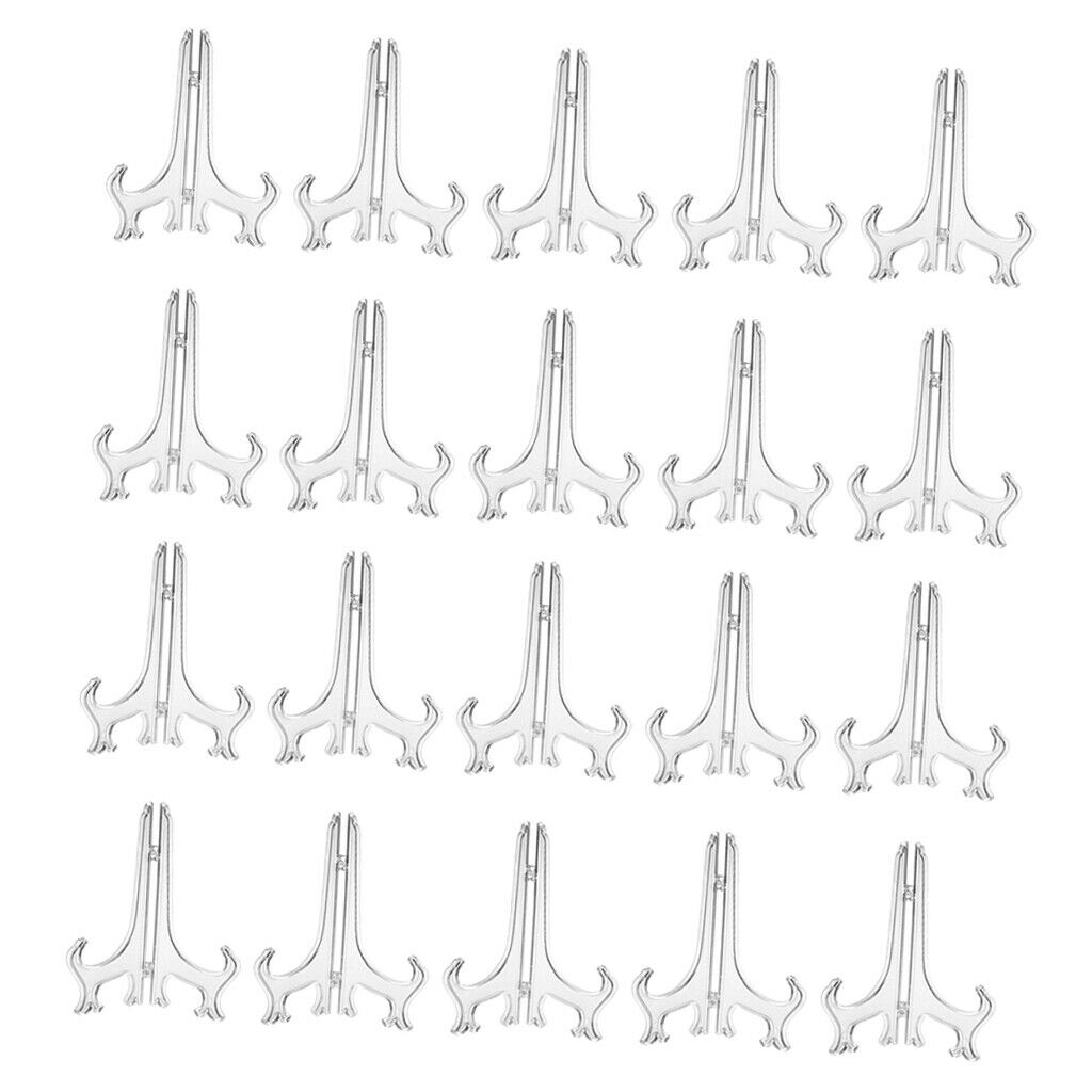 60x Transparent Easels Stand Holders Display Plate Photo Pedestal 3inch