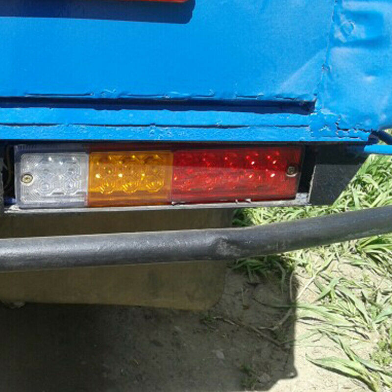 2x 12V 20LED Truck Trailer Tail Lights Turn Signal Reverse Brake Stop Rear Lamp