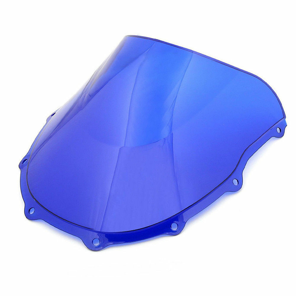 Blue Motor Double Bubble Windscreen for Kawasaki Ninja ZX7R ZX 7R 750P 1996-03