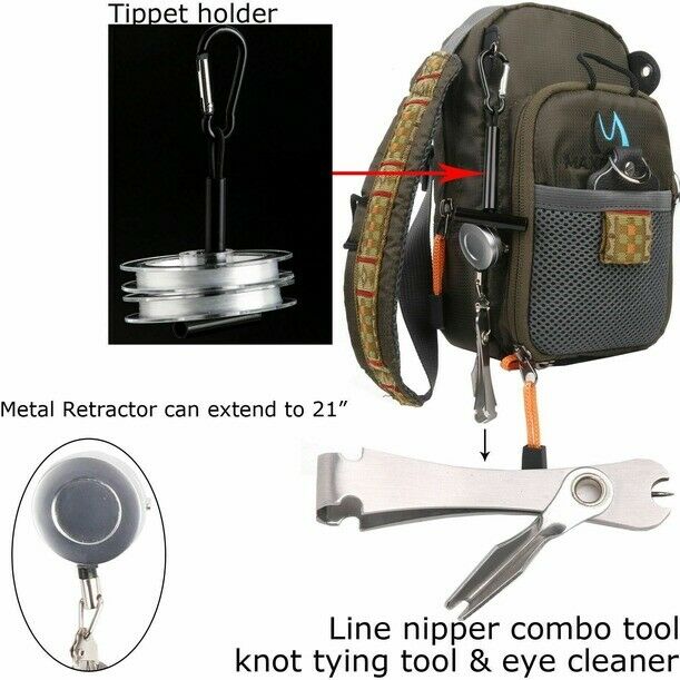 Fly Fishing Chest Bag Lightweight Chest Pack Outdoor Sports Pack Multi-purpose