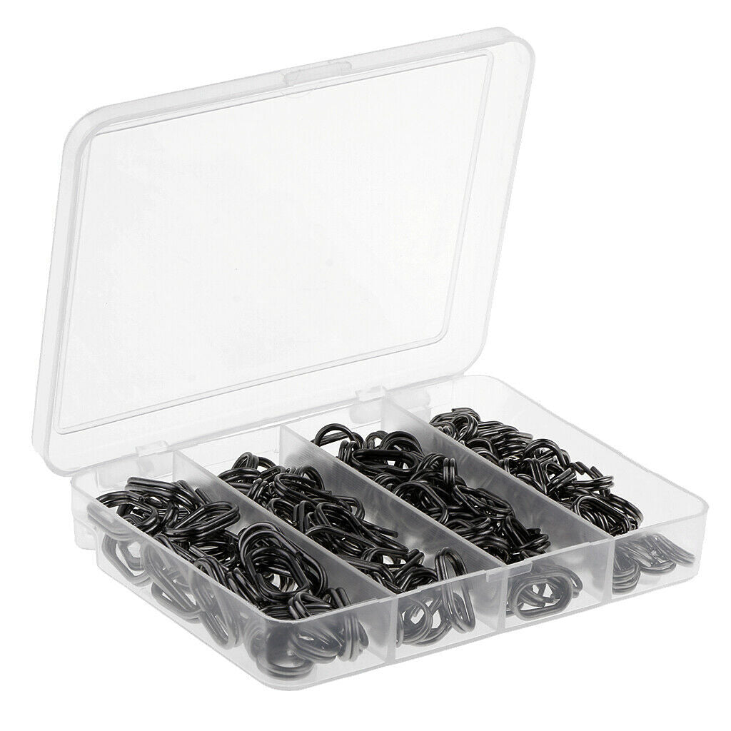 170pcs Oval Split Rings Stainless Steel Double Loop Snap Tackle Connector