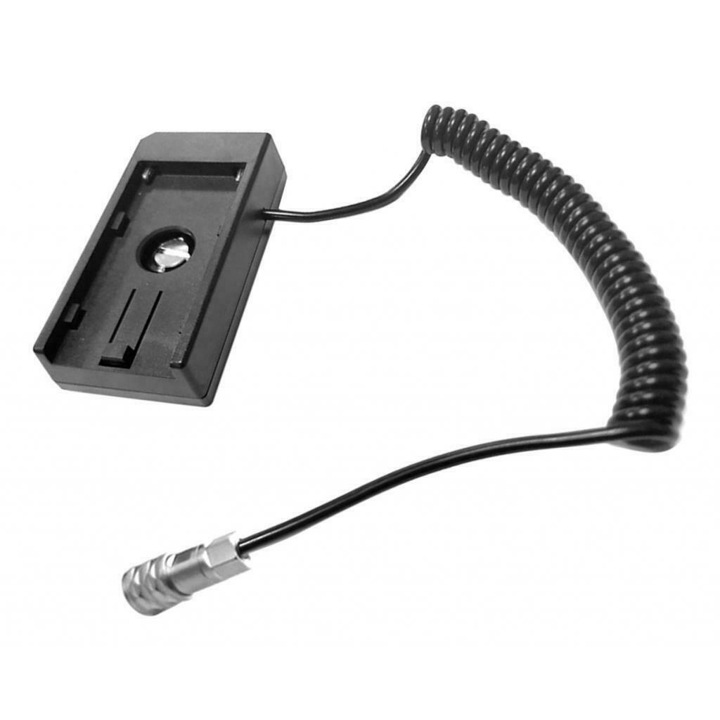 NP-F970 Battery Charger Plate Built-in Coiled Cable for BMPCC 4K