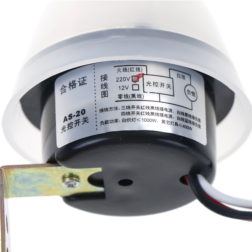 DC/AC220V Auto On Off Light Switch Photo Control Sensor 50-60Hz 10A Rainproof DD