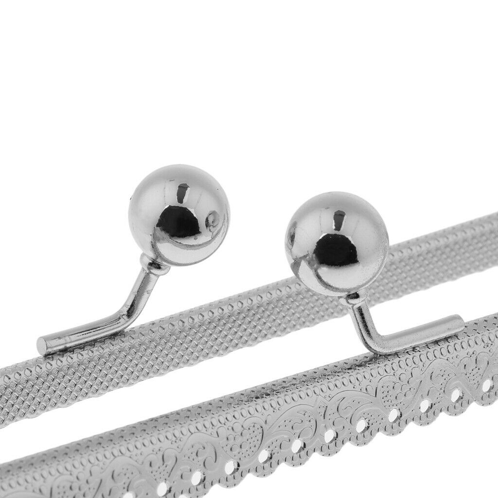 2x Clutch Metal Frame Kiss Clasp Purse Handle Coin Bag Wallet DIY Craft