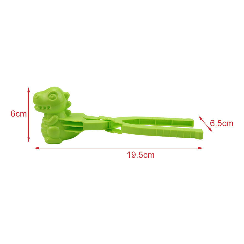 Winter Snow Sand Mold Dinosaur Snowball Maker Clip Kids Outdoor Toys Green