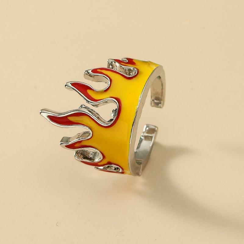 Creative Personality Punk Flame Ring For Men Women Boys Party Jewelry Gift