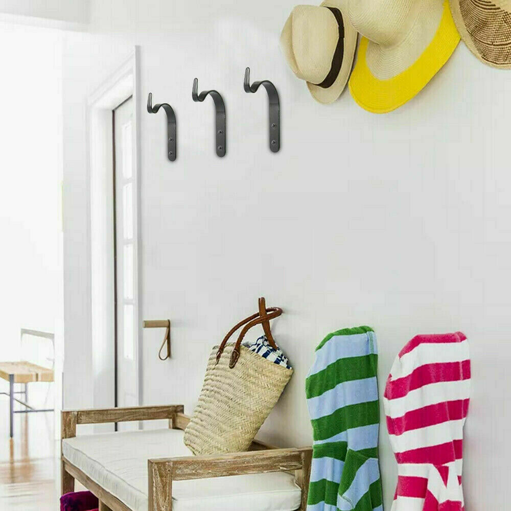 4Pack Iron Wall Hooks Metal Lantern Bracket Coat Hook Plant Planter Hangers