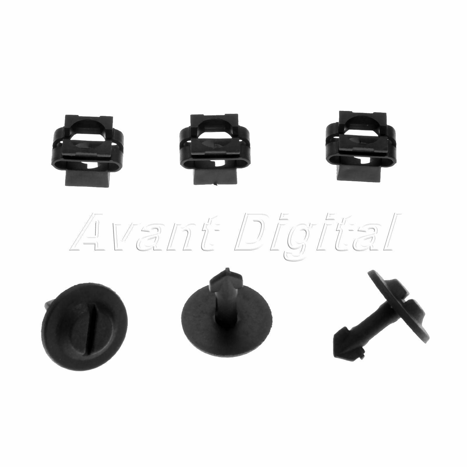 10 set plastic black clips Fasteners Engine Cover Fit for  A4 A6