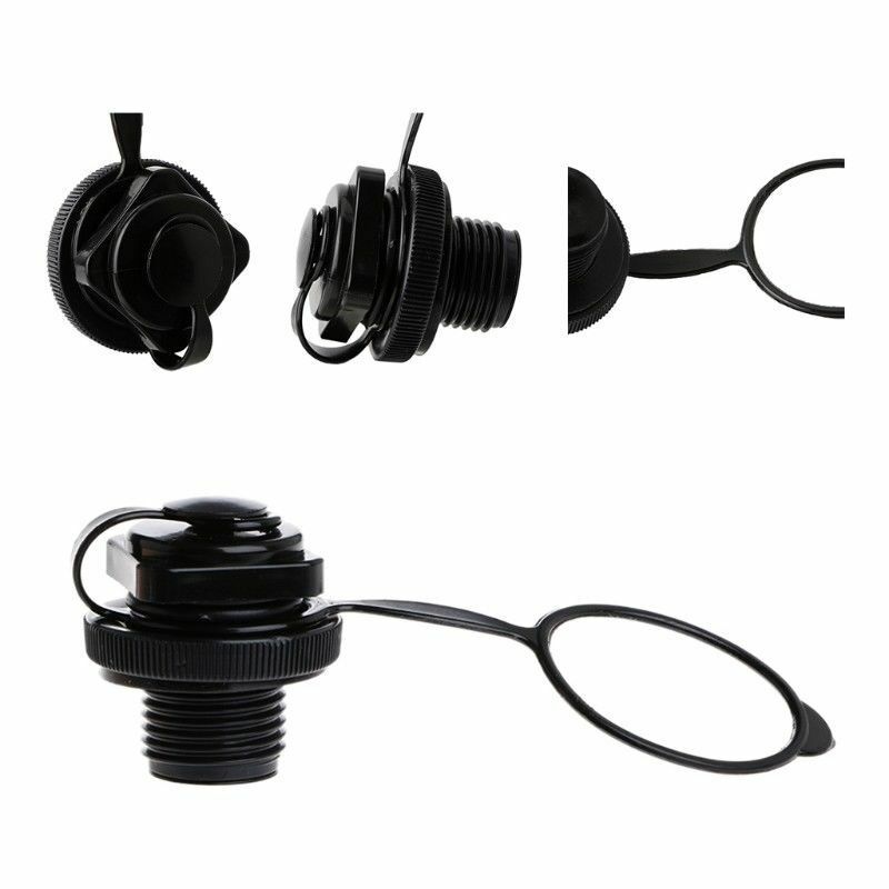 Air Valve Caps Screw Inflatable Boat Fishing Boats Raft Airbed Outdoor Black S