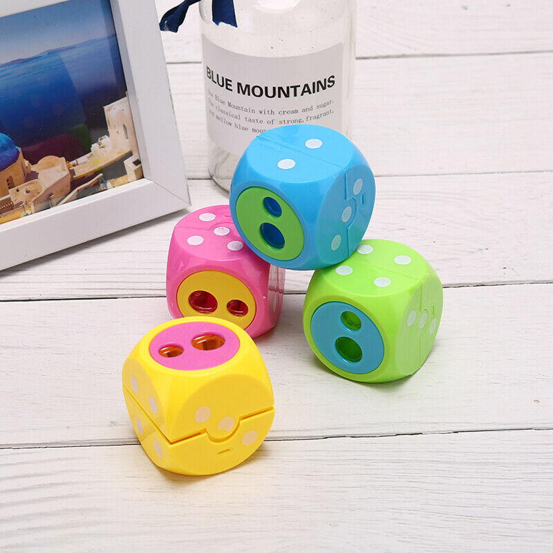 Plastic Dice Pencil Sharpener Cutter Stationery Kids School Office Handy H.l8