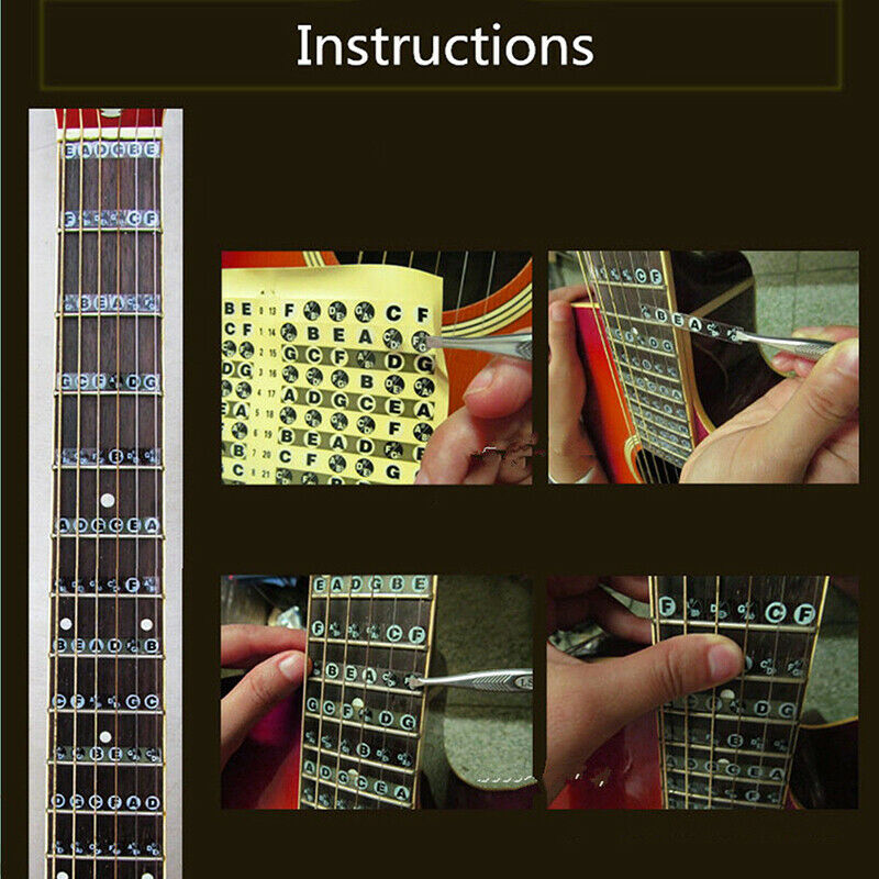 Guitar Fret Scale Musical StickerNeck Fingerboard FretboardNote Learn Prac.l8