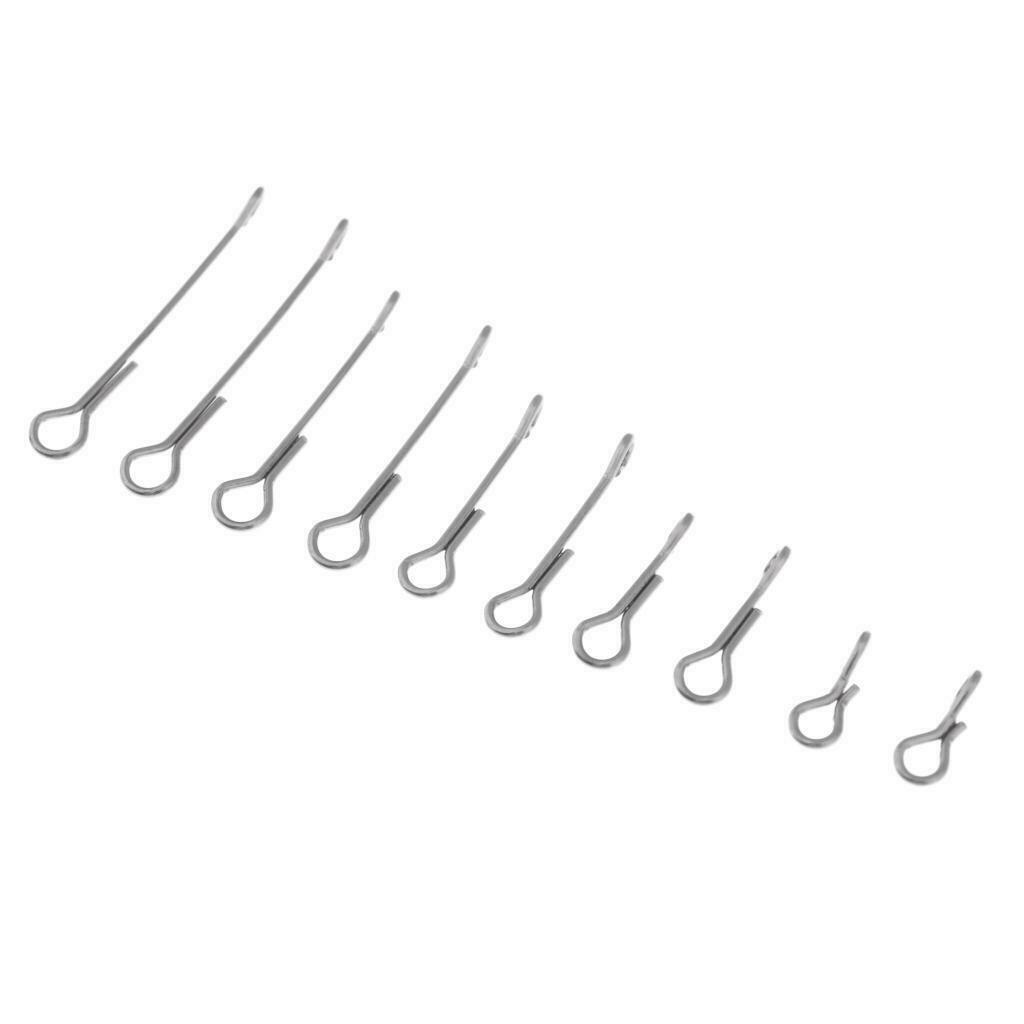 10 Packs Stainless Steel Fly Tying Articulated Shanks 5 Sizes DIY Tackles