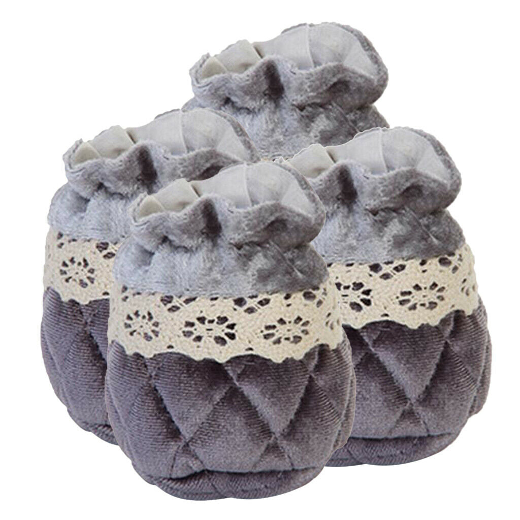 Set of 8 Non-skid Elastic Polyester Chair Leg Socks Floor Protectors Caps
