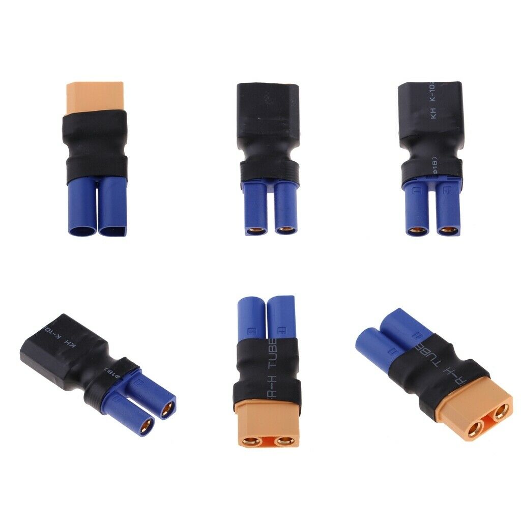 6 X No Wires Connector XT90 To EC5 Male Female Conversion