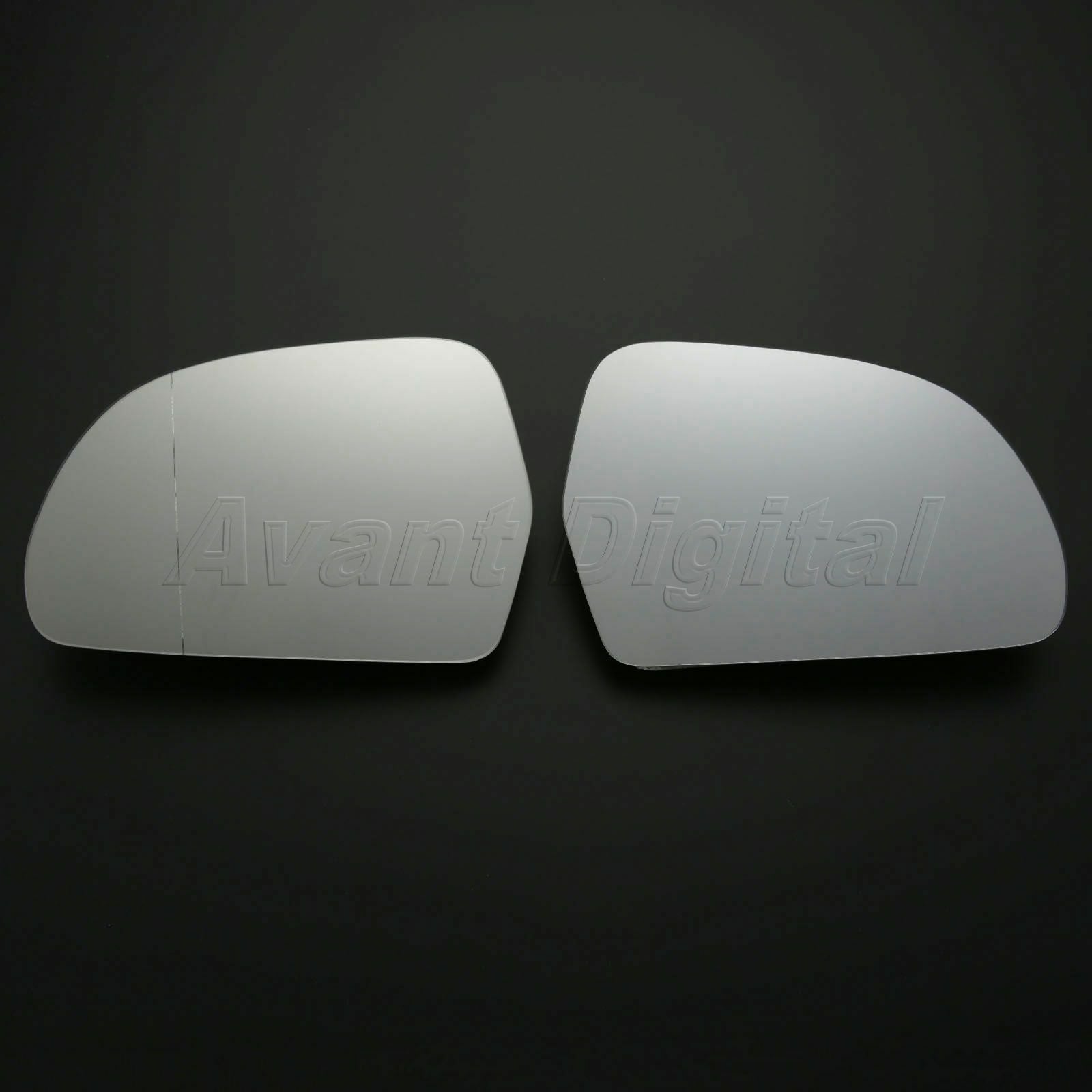 Car White Heated Door Wing Mirror Glass R & L Set for  A3 A4 S4 A6 S6 A8 S8