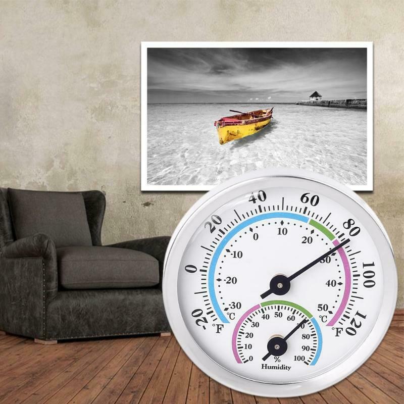 Analog Hygrometer Thermometer for Indoor Office Home Room Outdoor Green 2 in 1