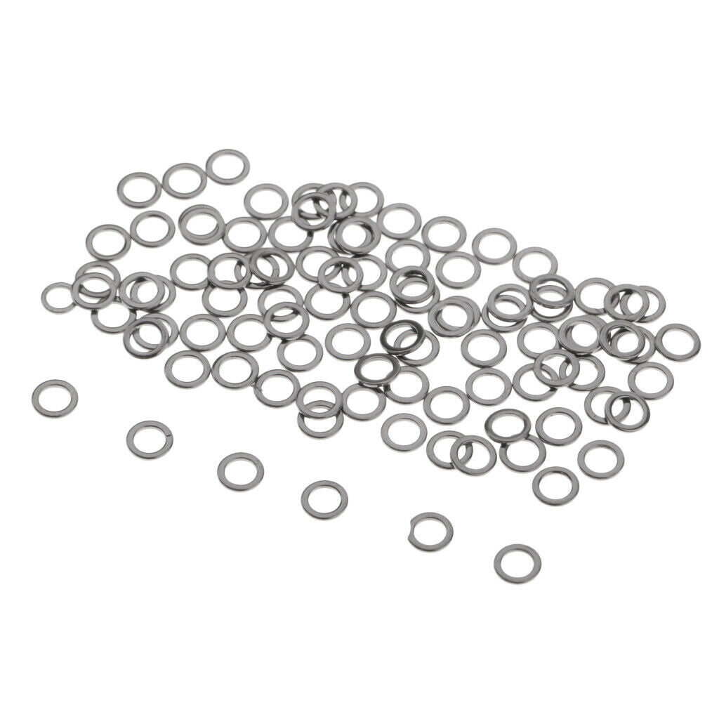 100pcs Stainless Steel Fishing Rig Rings Terminal Tackle Round Rings 3.7mm