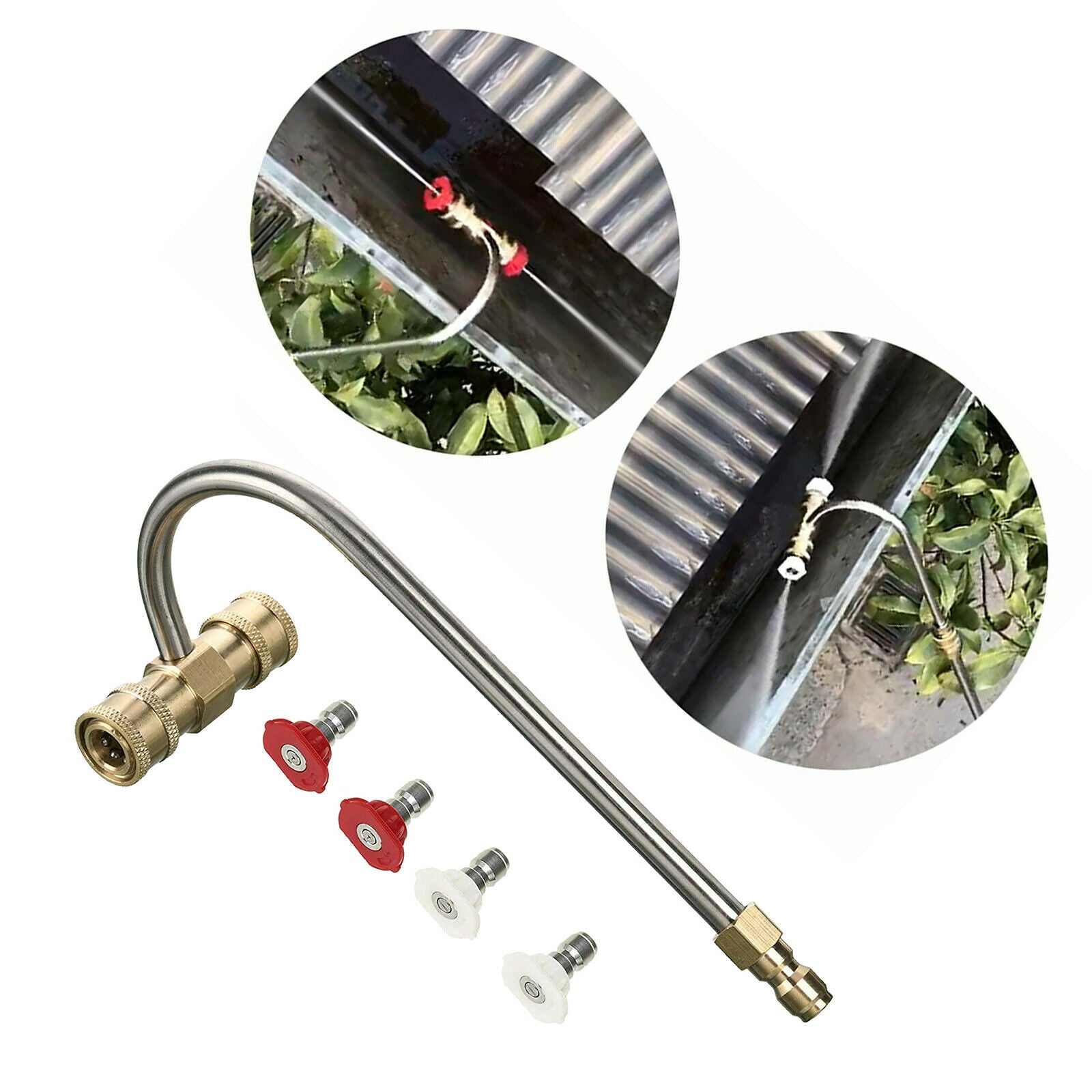 Curved Pressure Washer Washer Lance Gutter Cleaning for Home Patio 4000 PSI