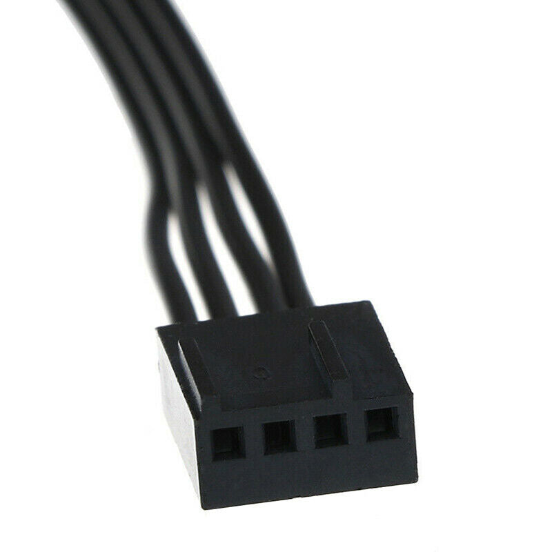 1 To 5 4-Pin PWM CPU Fan HUB Cooling Splitter Adapter Braided Power Cable .l8