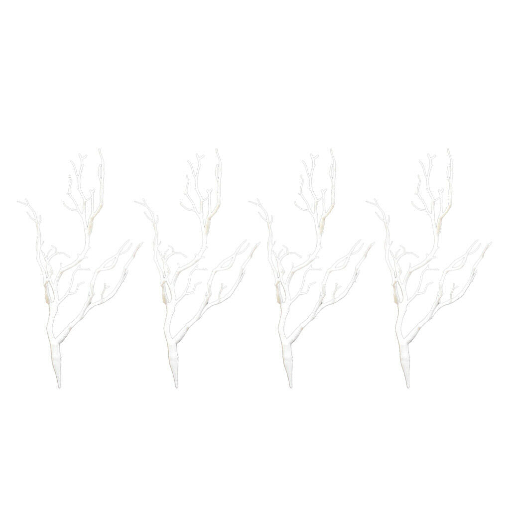 4x Artificial Simulation Branch Branch for Flower Arrangement White