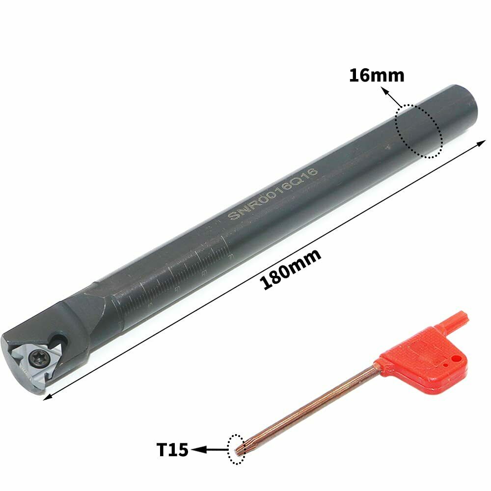 SNR0016Q16  Lathe Threading Turning Tool holder+ 16IR 3/8" AG60 thread insert