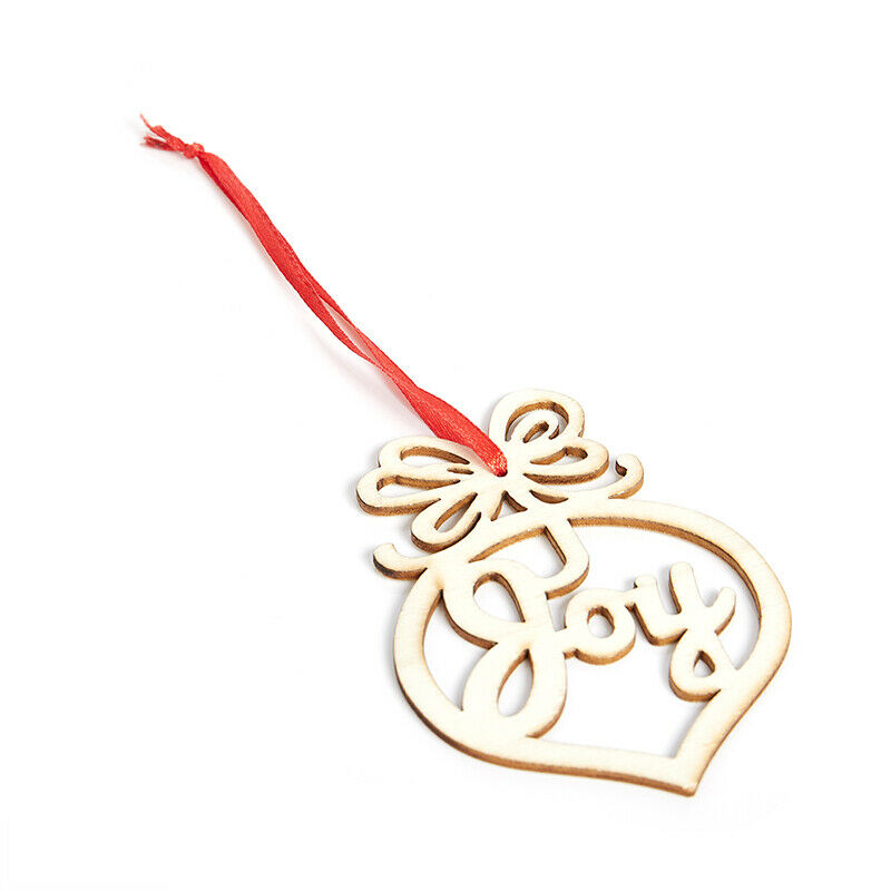 6 pieces wooden Christmas label Christmas ornaments Christmas party decorat KX