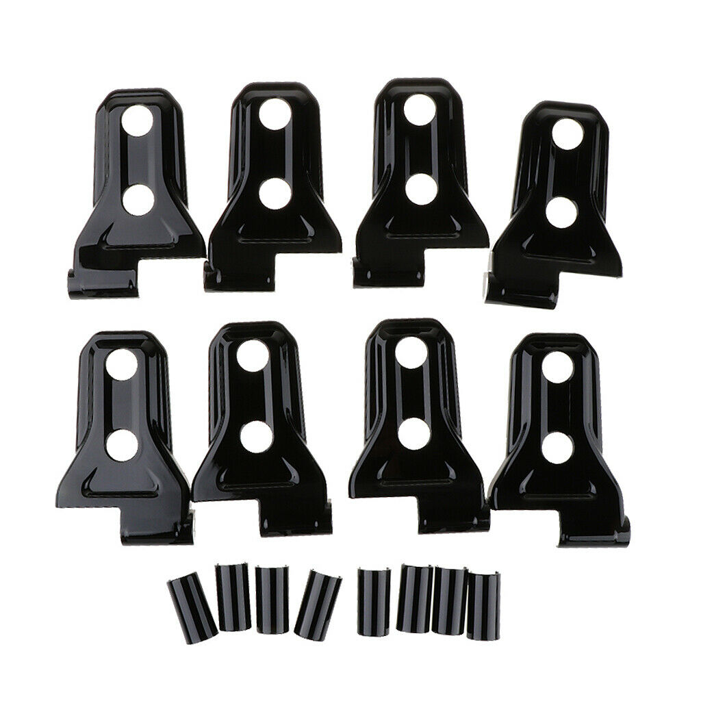 8 PCS / 4 Door ABS Car Door Hinge Cover Trim Black for Jeep Wrangler JL 2018