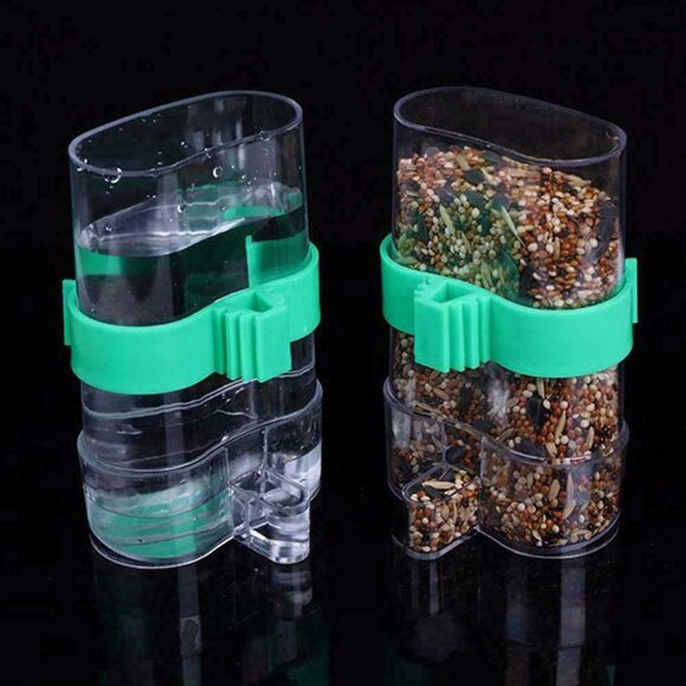 Pet Bird Cage Auto Water Bottle Parrot Food Hanging F4H6 Dispenser Feeder new