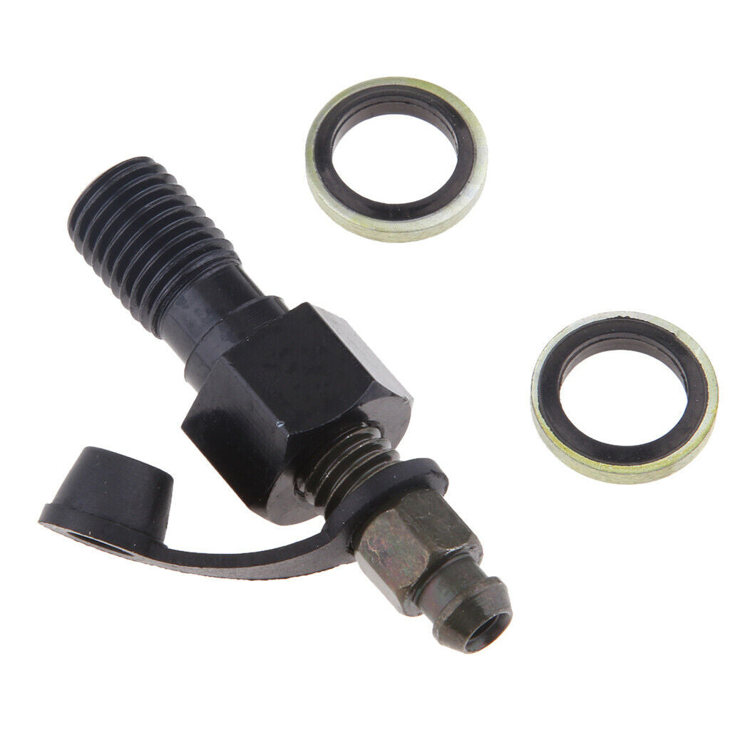 2pcs Motorcycle Brake Caliper Banjo Bolt & Bleed Nipple/Screw M10 x 1.25mm