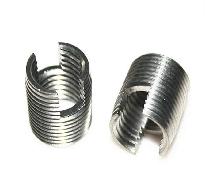 2Pcs M18 x 2.5mm Stainless Steel Solid Insert Thread Repairing Metal Threads