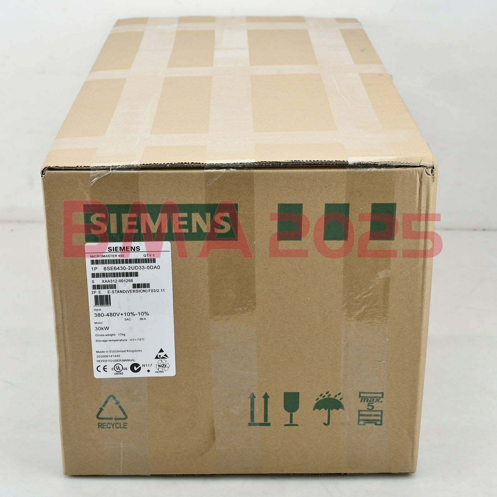 1PC New 6SE6430-2UD33-0DA0 Inverters 30kw 1year warranty DHL free Ship SM9T