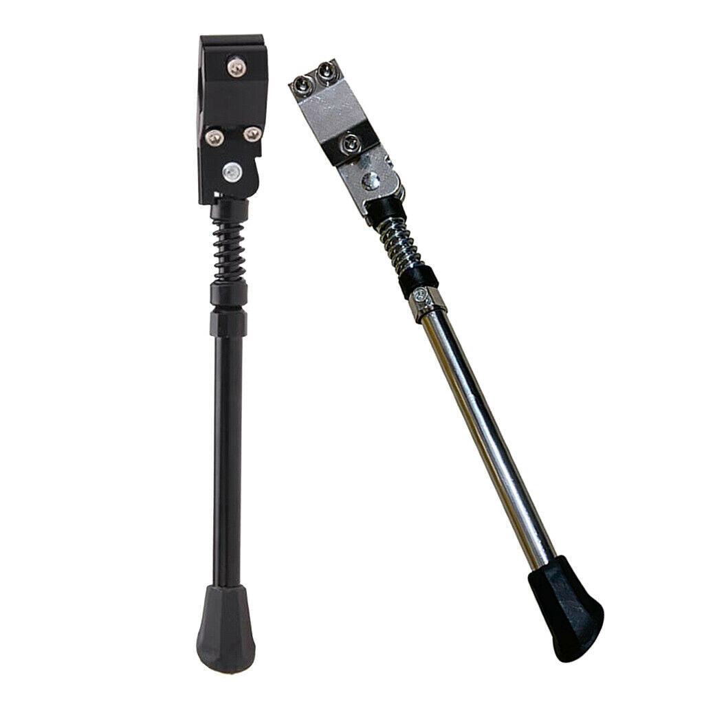 Bike Kick Stand Cycle Adjustable Rubber Foot Heavy Duty Prop Stand Black