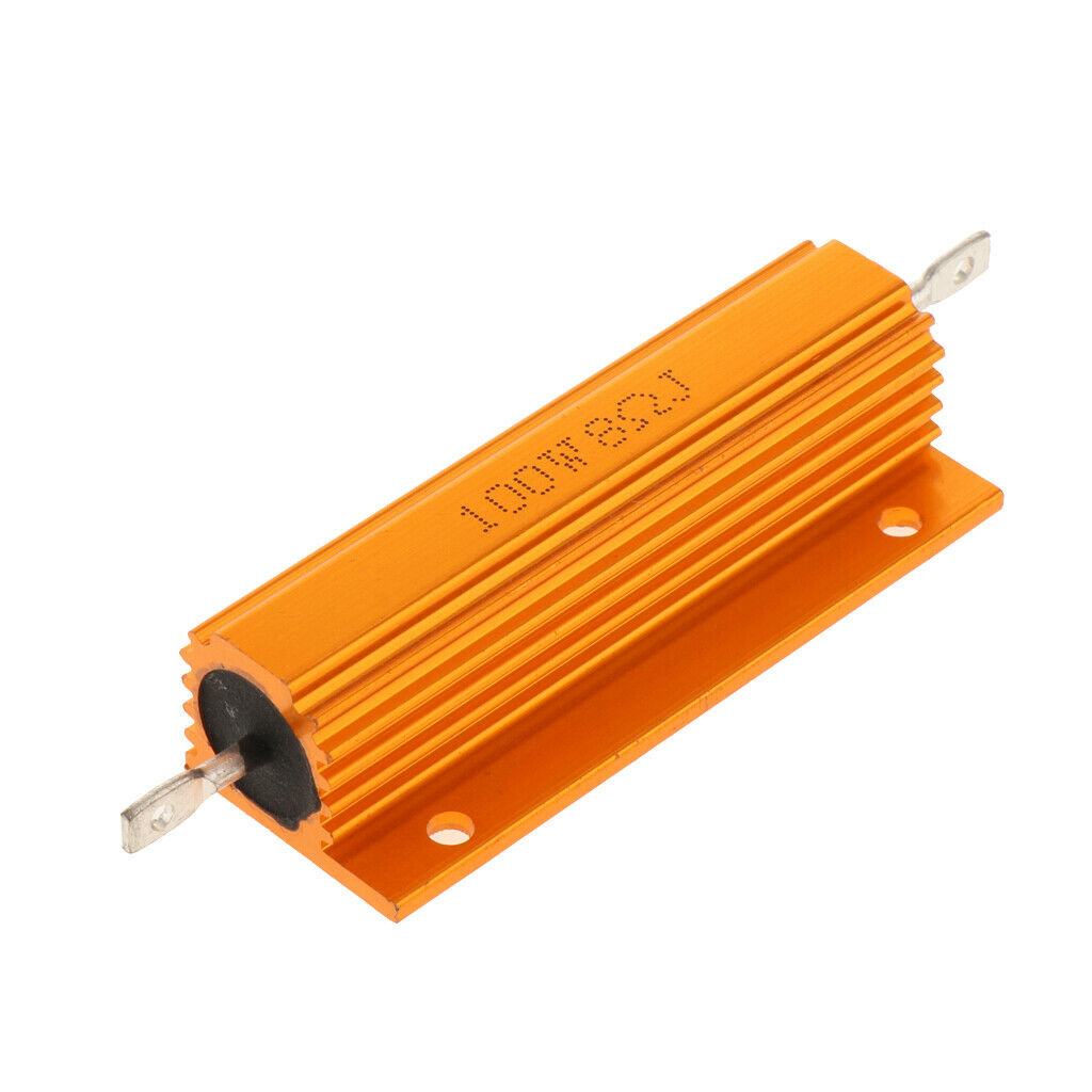 1 Pcs Golden 100 Watt 8 Ohm Aluminum Shell Wire Wound Resistors