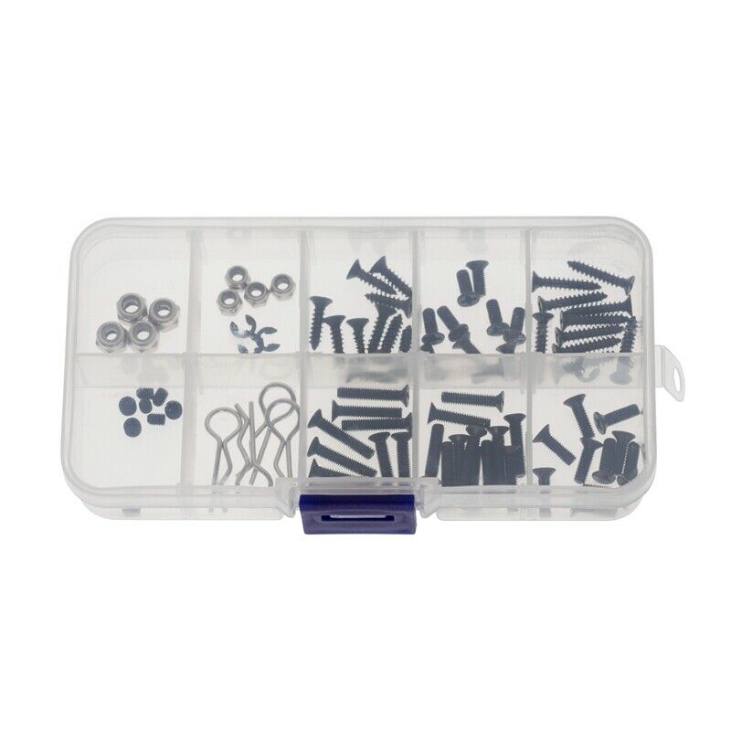 84Pcs Screws Box Set for 1/10 HSP 94123 Traxxas Tamiya HPI Kyosho Axial SCX10 R6