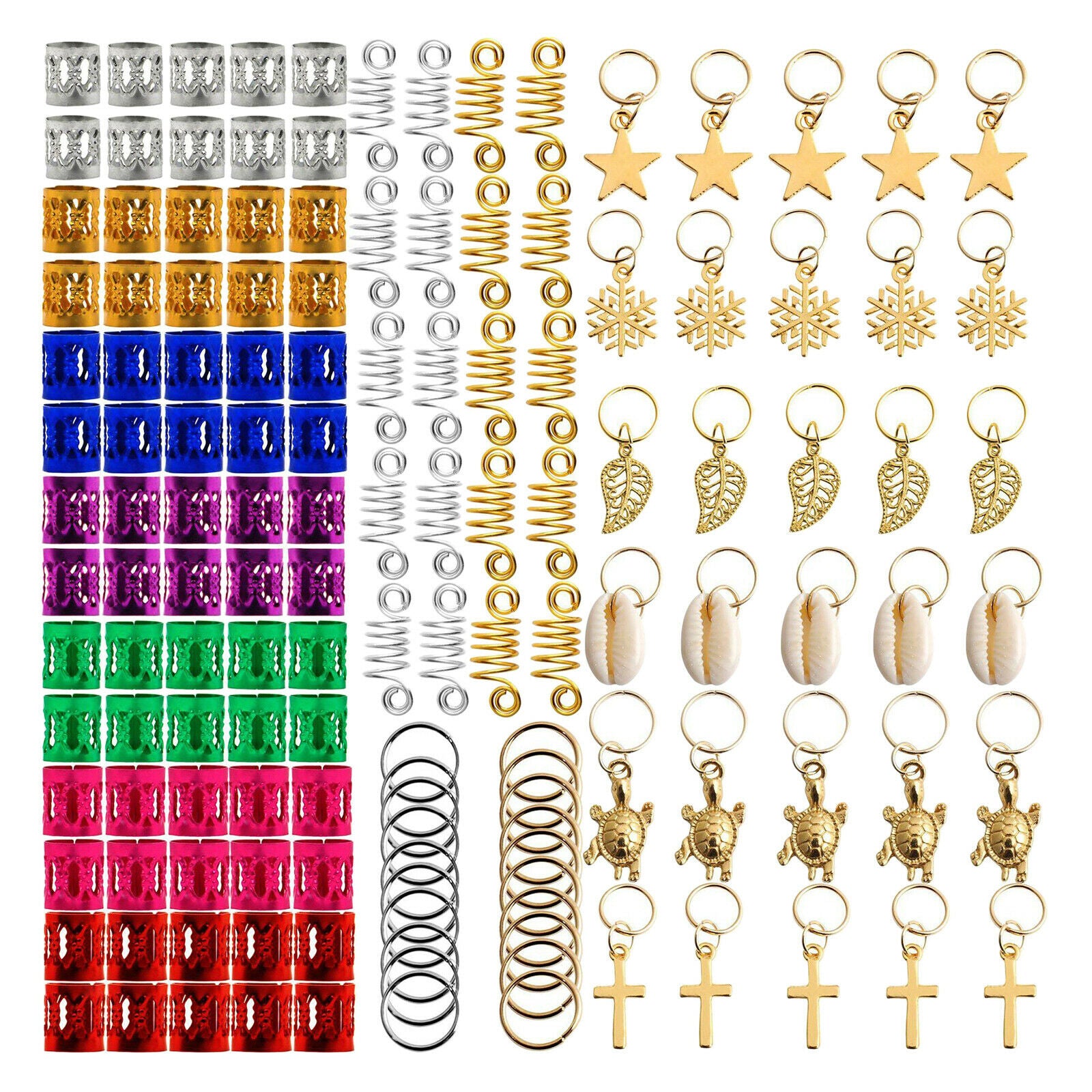Hair Jewelry Rings Decorations Pendants Dreadlocks beads Cuffs Hair Decorations