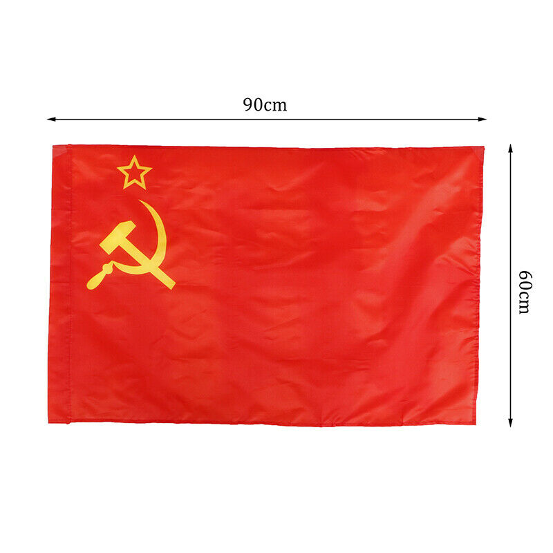 60*90cm Red CCCP Union of Soviet Socialist Republics USSR Flag Banner Hom.l8