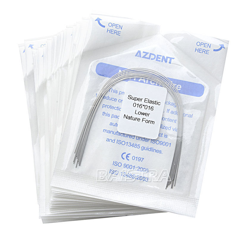50 X Dental Orthodontic Super Elastic Niti Natural Rectangular Wires 16*16 Lower