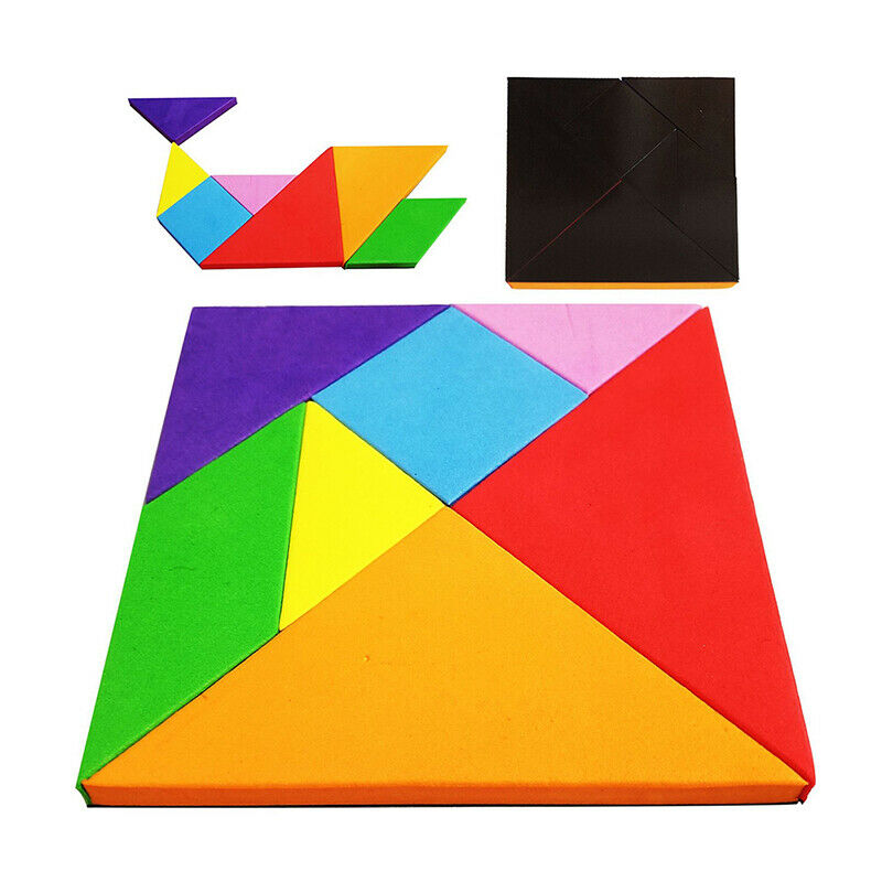Magnetic Puzzle Tangram Game Learning Educational Drawing Board Games Wooden Tt