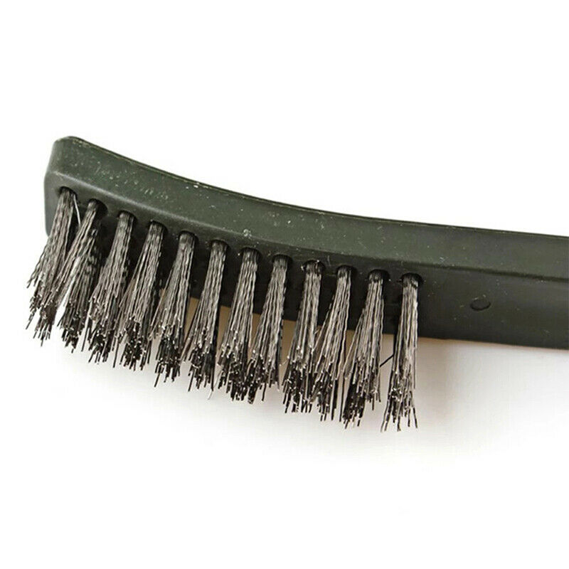 3pcs Wire Brush Set Steel Brass Nylon Cleaning Polishing Detail Metal Rust Brush