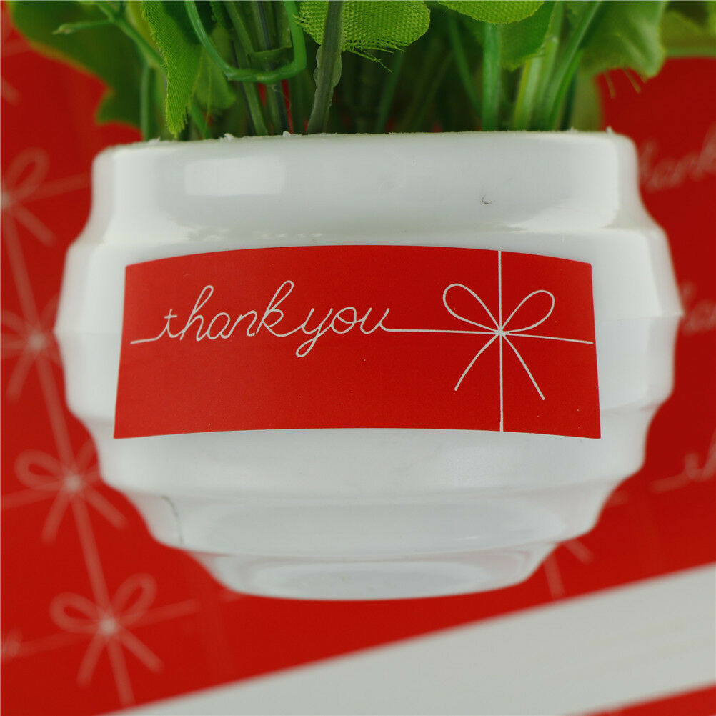 75pcs/set Thank You Red Label Stickers For Gift Cake Baking Sealing Hang T.l8