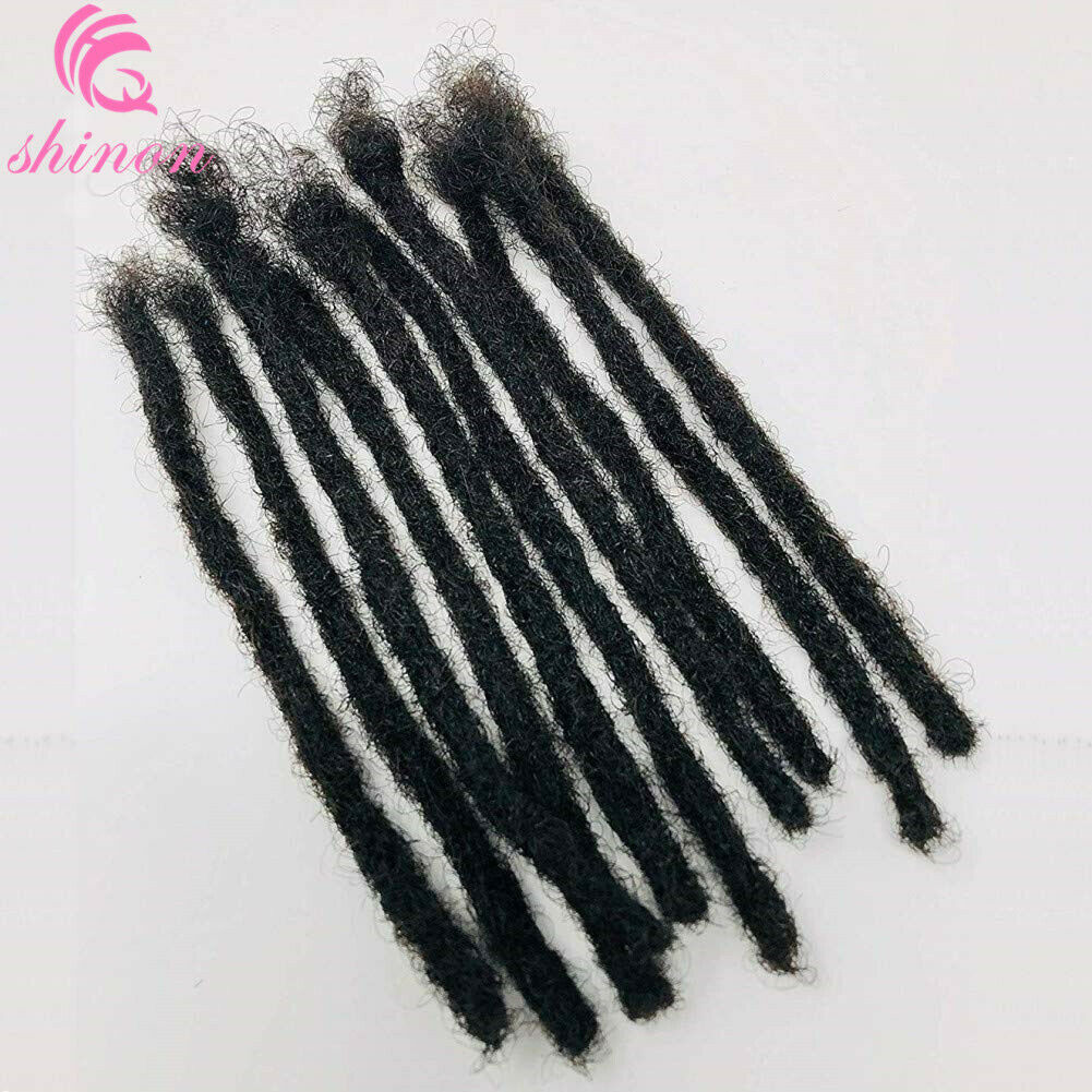 10PCS 8" Handmade Dreadlocks 100% Human Hair Dreads Reggae Locs Hair Extensions