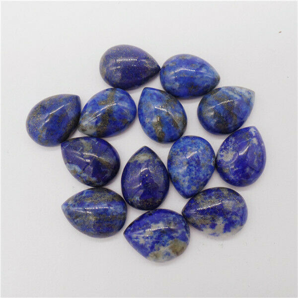 15Pcs 16x12x6mm Wholesale Natural Blue Lapis Lazuli Teardrop Cab Cabochon HH9735
