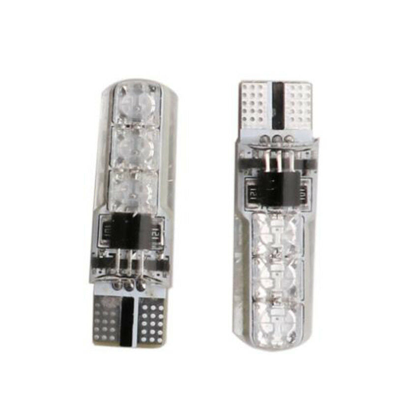 T10 6 SMD 5050 RGB LED Car Wedge Side Light Strobe Lamp Bulb & Remote Control