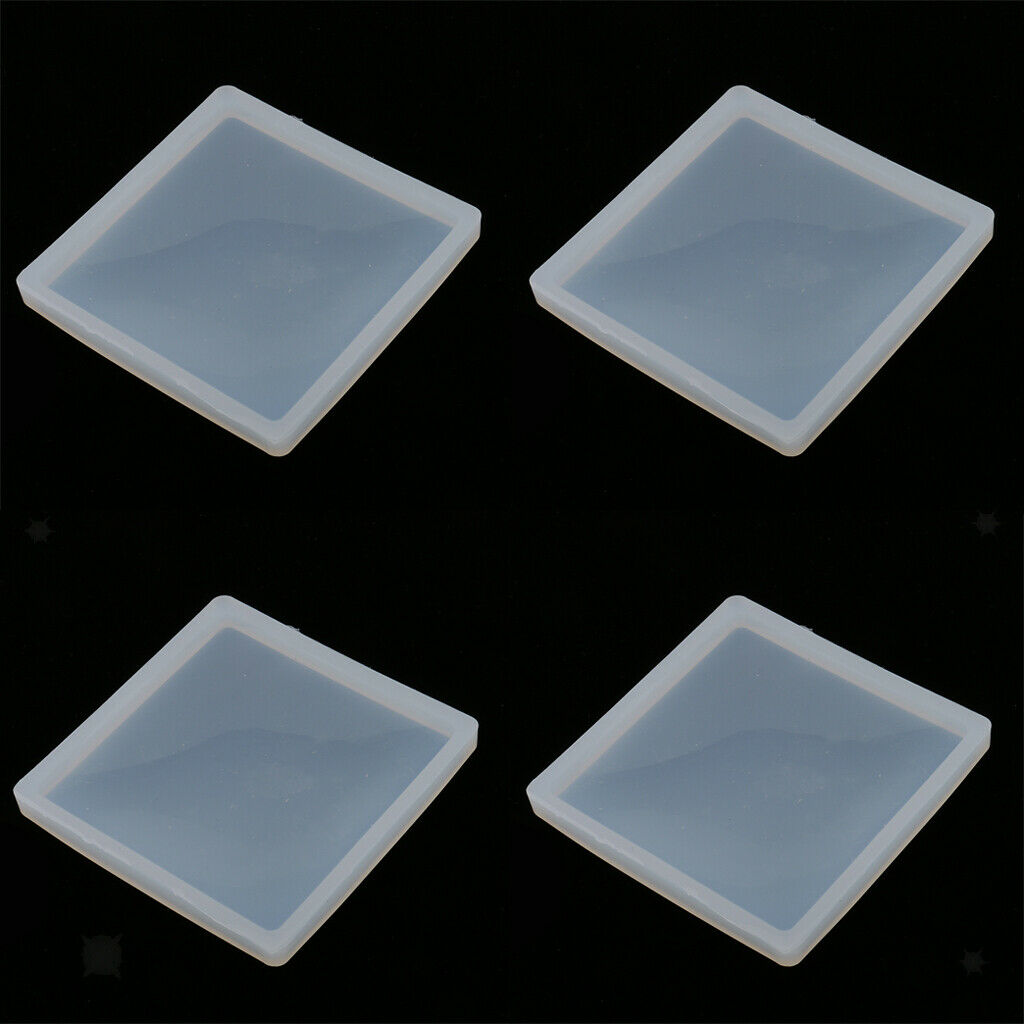 4 pieces square shape jewelry silicone mold ornament