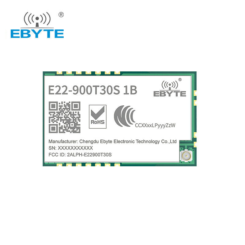 LoRa Wireless Transceiver Module UART 30dBm SX1262 868MHz 915MHz E22-900T30S 1B