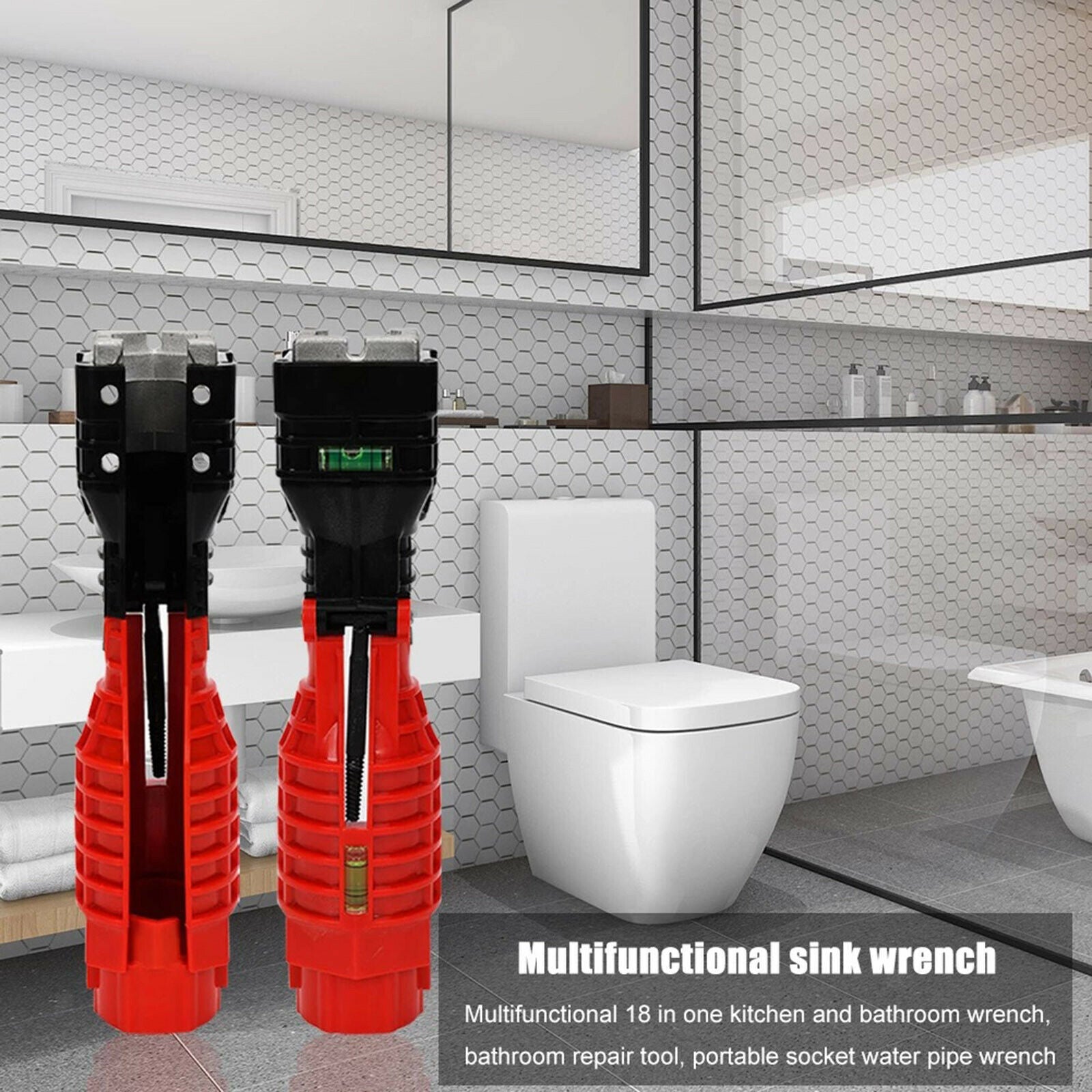 Foldable Flume Wrench Installer for Water Heaters,Faucets,Sinks Bathroom Kitchen