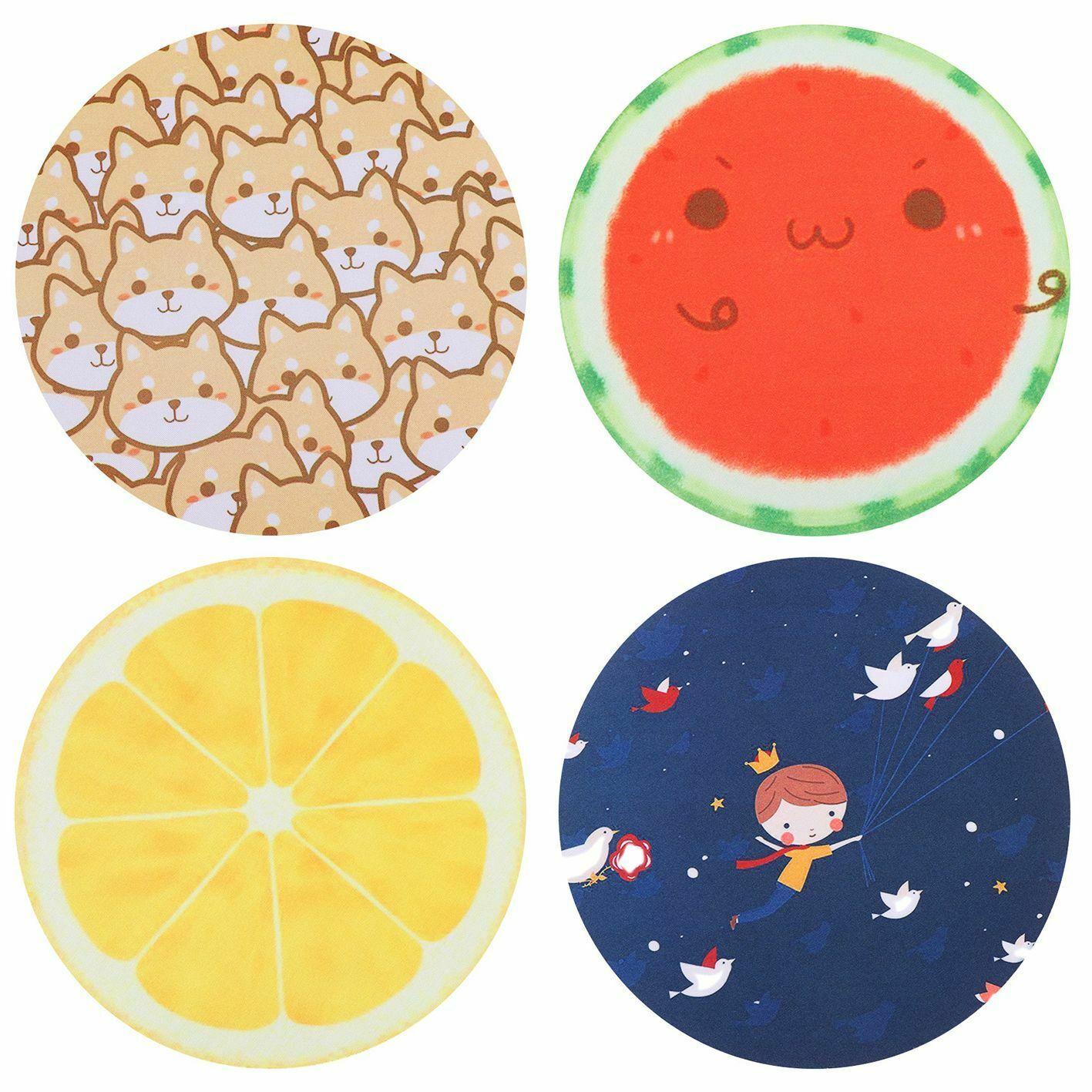 Coaster Tablet Mat Anti-slip Keyboard Mice Mat Round Mousepad Rubber Mouse Pad