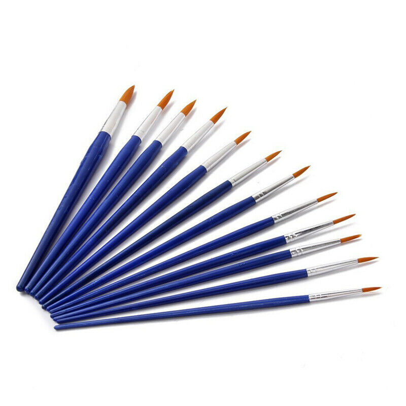 12pcs Paint Brushes Paint  Size Assorted Z9W9