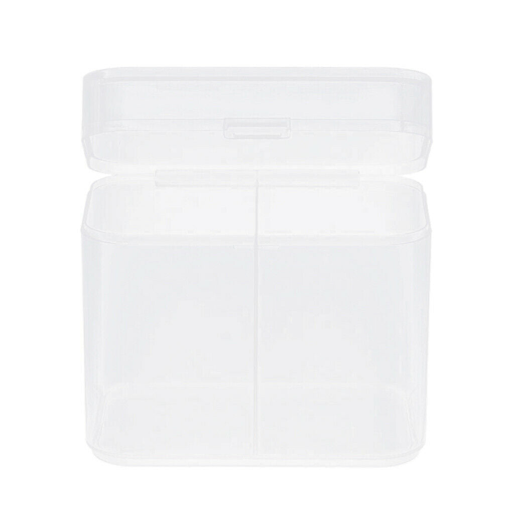 2 Spaces Cosmetic Nail Wipes Storage Holder Box Cotton Swabs Pads Container